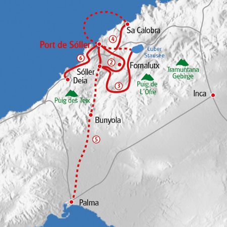 Mallorca West Coast Map