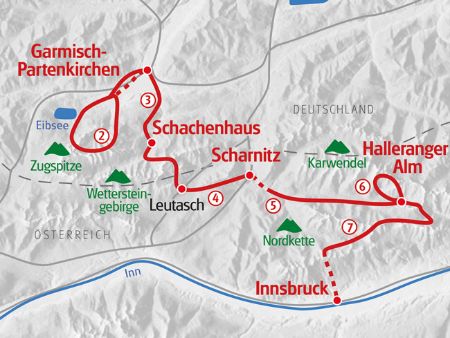 Hiking Trans Tyrol map