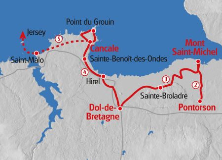 Wandern Normandie Karte