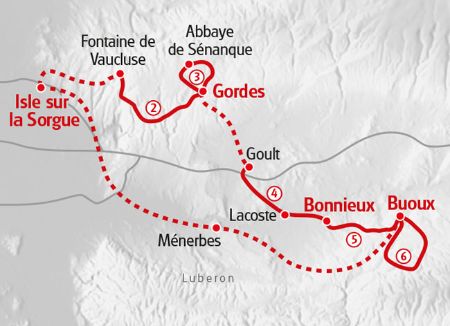 Wandern Provence Karte
