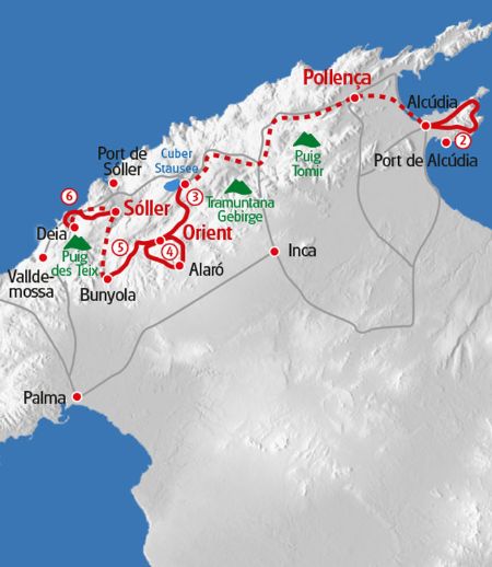 Fincawandern Mallorca Karte