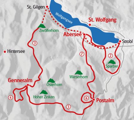 Alpine Pasture Hike Salzkammergut map