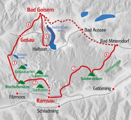 Hiking Dachstein map