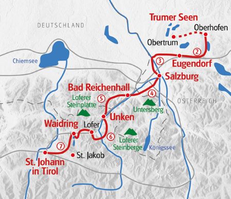 Wandern Salzburger Jakobsweg Karte