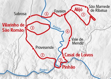 Douro - Tal Wandern Karte