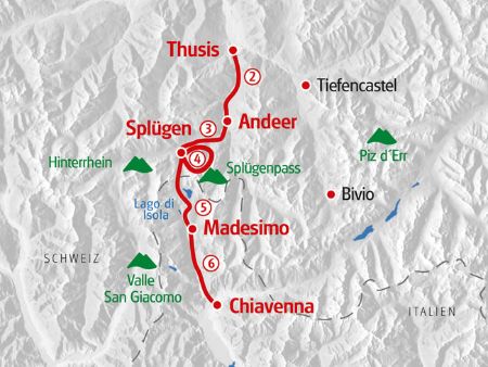 Hiking Via Spluga map