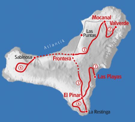 Walking El Hierro map