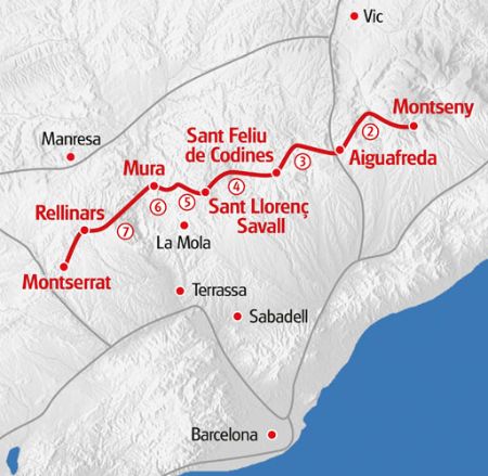 Wandern Katalonien Karte
