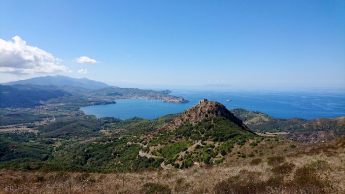 A breathtaking view over the island of Elba.