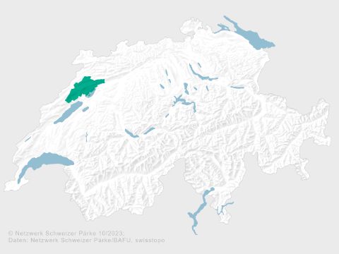 Die Region Chasseral liegt im Westen der Schweiz.