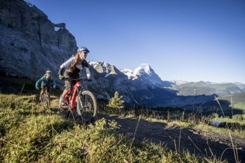 Mountainbiking in Grindelwald.