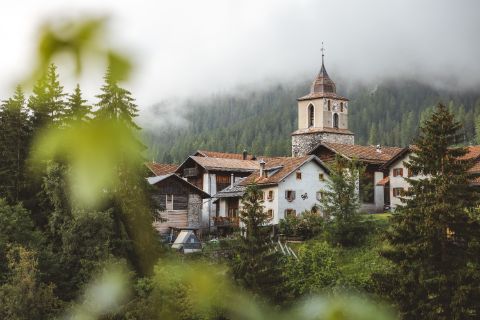 Rustic mountain village Bergün.