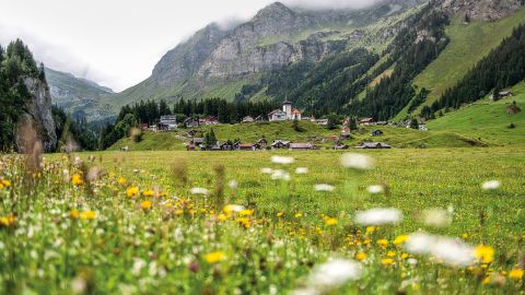 Extensive meadow landscapes can be found on Switzerland's largest alp, the Urnerboden, on the Klausen Pass.