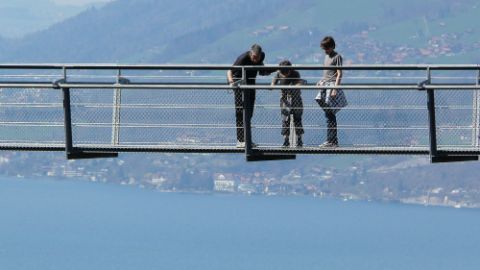 Panorama bridge in Leissigen on the Lake Thun Panorama Trail. Hiking holidays with Eurotrek.
