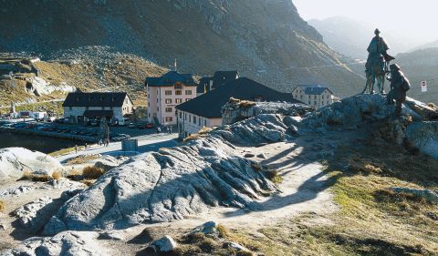 How about a break at the top of the Gotthard Pass?