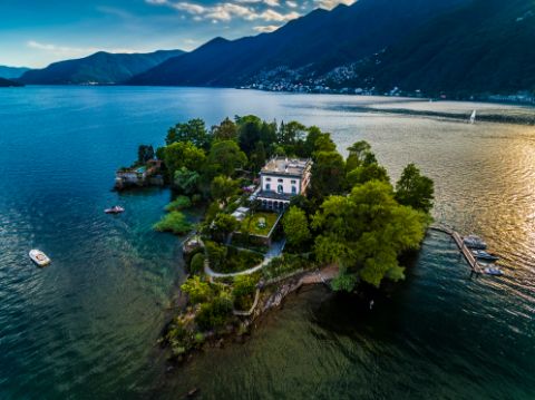 The Brissago Islands are located in the centre of Lake Maggiore in the canton of Ticino.