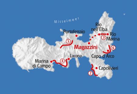 Karte Wandern Elba