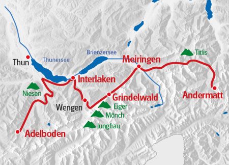 Karte Alpine Bike Berner Oberland