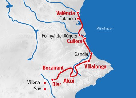 Karte Alicante