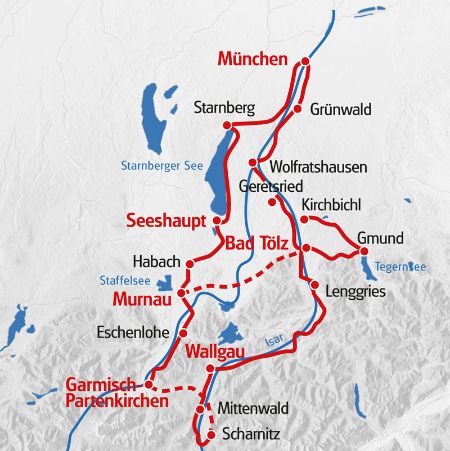 Eurotrek Karte Münchner Seen