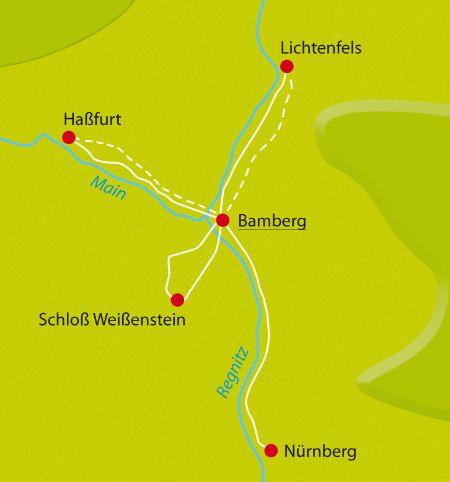 Karte Main-Radweg-Sternfahrt