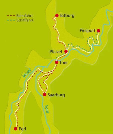 Karte Mosel-Radweg-Sternfahrt