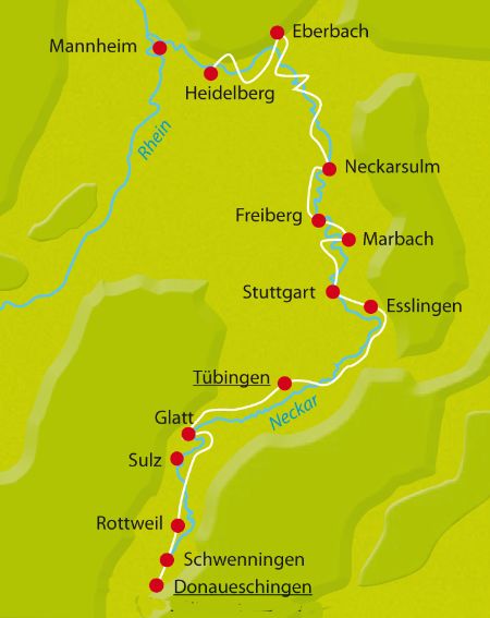 Neckar-Radweg Karte