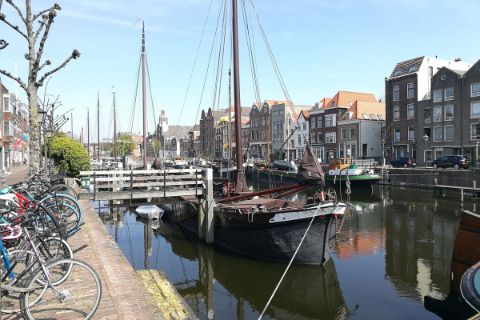 Picturesque harbour in Holland